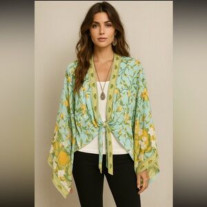 Anthropologie Pilcro Kimono Lemon
